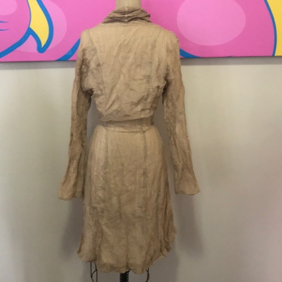 Annette Gortz Tan Cotton Silk Jacket Coat - Picture 6 of 8